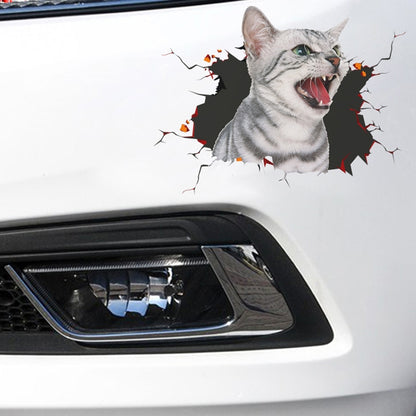 4 PCS 3D Simulation Animal Personality Car Stickers Glass Car Door Scratches Decorative Occlusion Stickers(Cat Style 6) - In Car by buy2fix | Online Shopping UK | buy2fix