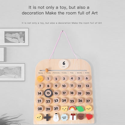 Children Room Wooden Perpetual Calendar Baby Cognitive Desktop Pendant, Spec: Plywood TC - Math Toys by buy2fix | Online Shopping UK | buy2fix