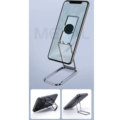 Square Folding Metal Holder Rotating Back Stick Desktop Phone Ring Holder(Black) - Ring Holder by buy2fix | Online Shopping UK | buy2fix