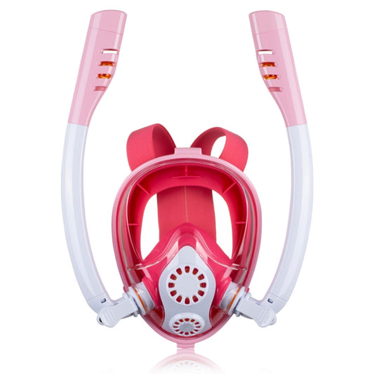Kids Double Tube Full Dry Silicone Diving  Snorkeling Mask Swimming Glasses, Size: XS(White Pink) - DJI & GoPro Accessories by buy2fix | Online Shopping UK | buy2fix