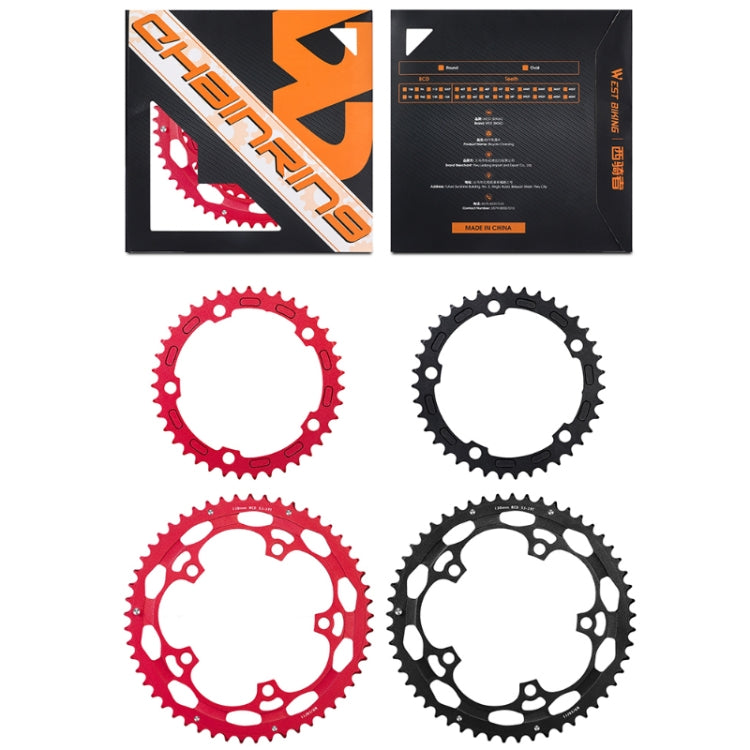 WEST BIKING YP0719274 53-39T Road Bike Crank Racing Double Disc(Black) - Bicycle Chains & Rounds by WEST BIKING | Online Shopping UK | buy2fix