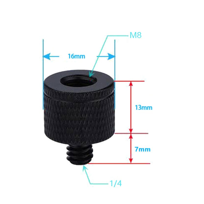 4 PCS Screw Adapter A32 M8 Female to 1/4 Male Screw - Camera Accessories by buy2fix | Online Shopping UK | buy2fix
