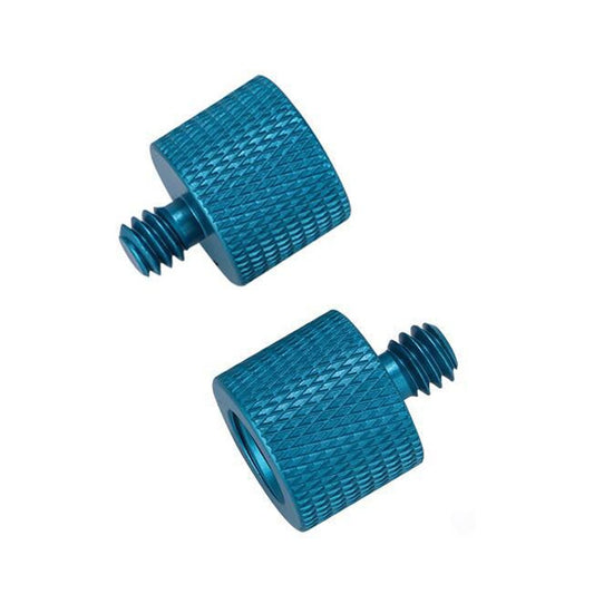 10 PCS Screw Adapter 3/8 Female to 1/4 Male  Screw(Blue) - Camera Accessories by buy2fix | Online Shopping UK | buy2fix