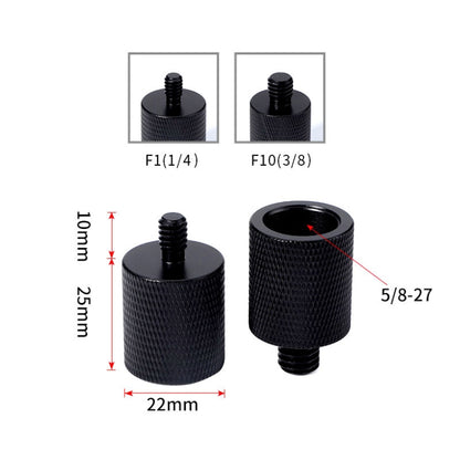 2 PCS Microphone Adapter Screw F1 5/8-27 Female to 1/4 Male Screw - Camera Accessories by buy2fix | Online Shopping UK | buy2fix