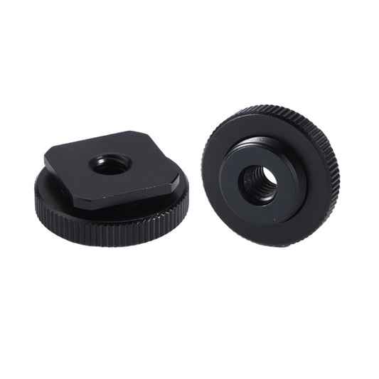 2 PCS Aluminum Hot Shoe Single Nut Screw 5/8 Male to 1/4 Female Adapter - Camera Accessories by buy2fix | Online Shopping UK | buy2fix