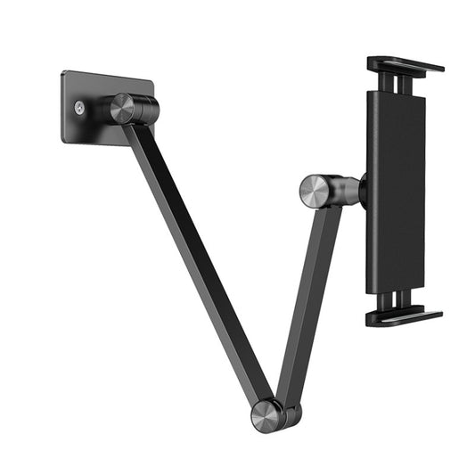WS-2 Wall-Mounted Folding Telescopic Holder For Mobile Phone And Tablet(Black Gray) - Lazy Bracket by buy2fix | Online Shopping UK | buy2fix