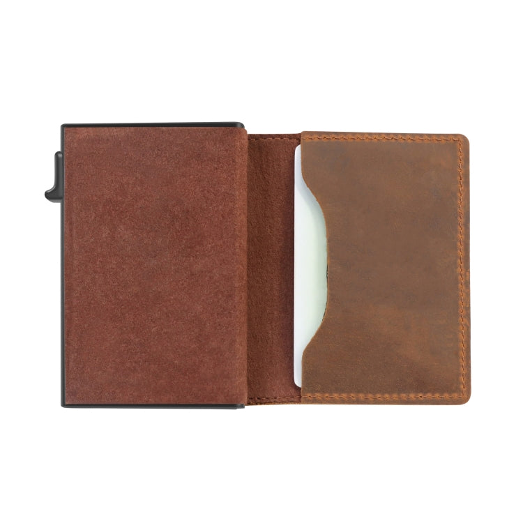 Anti-Theft Positioning Wallet Men Card Holder Mini Wallets For Airtag(Cowhide Black) - Home & Garden by buy2fix | Online Shopping UK | buy2fix
