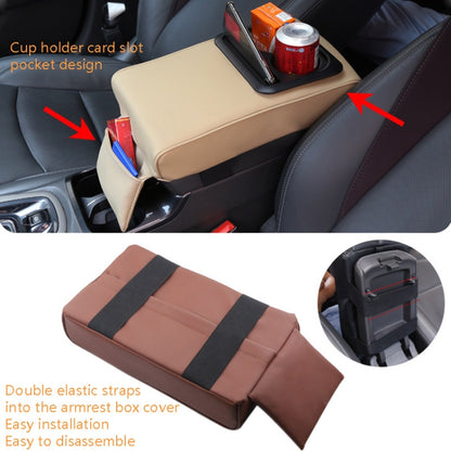 Car Armrest Box Increased Support With Rear Seat Water Cup Holder(Black) - In Car by buy2fix | Online Shopping UK | buy2fix