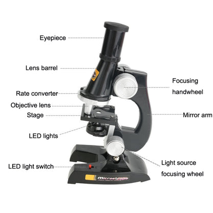 C2119 Children Early Education HD 450X Microscope Toy(Black) - Digital Microscope by buy2fix | Online Shopping UK | buy2fix