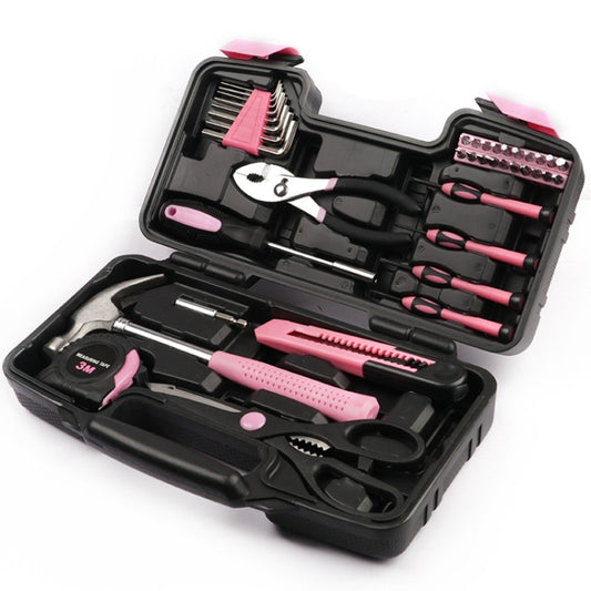 10127 39 In 1 Lady Tool Set Household Hardware Tools(Pink) - Combination Kit by buy2fix | Online Shopping UK | buy2fix