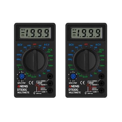 2 PCS ANENG DT830G Portable Digital Multimeter(Black) - Digital Multimeter by ANENG | Online Shopping UK | buy2fix