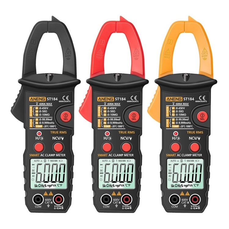 ANENG ST180 Digital Display Clamp AC & DC Intelligent Voltage Multimeter(Yellow) - Digital Multimeter by ANENG | Online Shopping UK | buy2fix