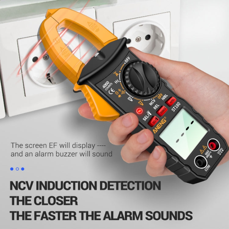 ANENG ST180 Digital Display Clamp AC & DC Intelligent Voltage Multimeter(Yellow) - Digital Multimeter by ANENG | Online Shopping UK | buy2fix