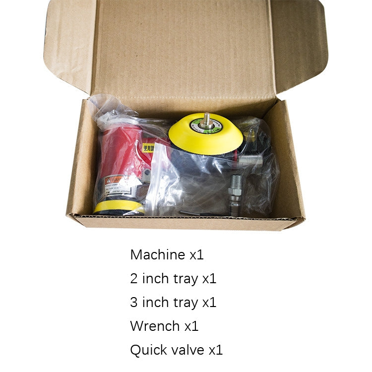 Pneumatic Polishing Machine Sandpaper Machine Car Waxing Machine(Red With 2 inch 3 inch Pallet) - In Car by buy2fix | Online Shopping UK | buy2fix