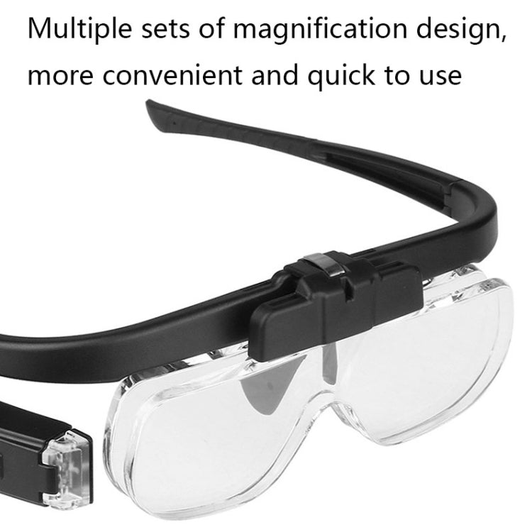 11642DC Multi-magnification Glasses-type Maintenance Rechargeable Magnifying Glass - Glasses Style by buy2fix | Online Shopping UK | buy2fix