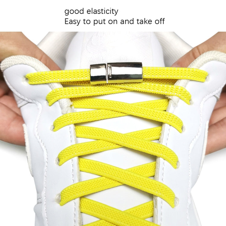 4 Sets SLK28 Metal Magnetic Buckle Elastic Free Tied Laces, Style: Silver Magnetic Buckle - Outdoor & Sports by buy2fix | Online Shopping UK | buy2fix