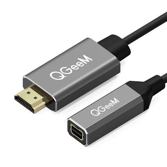 QGeeM QG-HD02 HDMI Single to Mini DP Converter(Silver Gray) - Computer & Networking by QGeeM | Online Shopping UK | buy2fix
