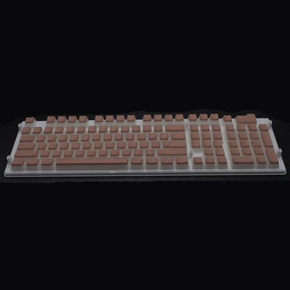 Pudding Double-layer Two-color 108-key Mechanical Translucent Keycap(Light Coffee) - Silicone / Sticker by buy2fix | Online Shopping UK | buy2fix