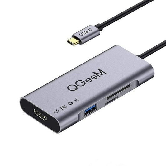 QGeeM 7 In 1 Multifunctional USB3.0 TYPE-C Extension HUB Adapter(QG-UH07-3 V1) - Computer & Networking by QGeeM | Online Shopping UK | buy2fix