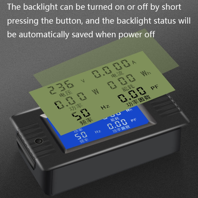 Peacefair English Version Multifunctional AC Digital Display Power Monitor, Specification: 5A - Current & Voltage Tester by Peacefair | Online Shopping UK | buy2fix