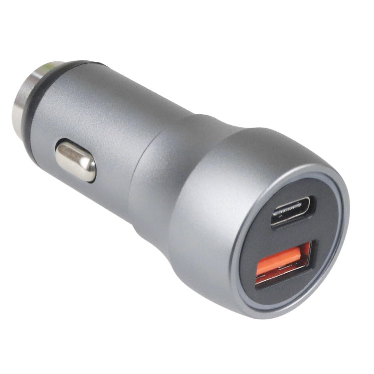 Aluminum Alloy Cigarette Lighter Applicable Car Charger, Model: Gray QCPD - In Car by buy2fix | Online Shopping UK | buy2fix