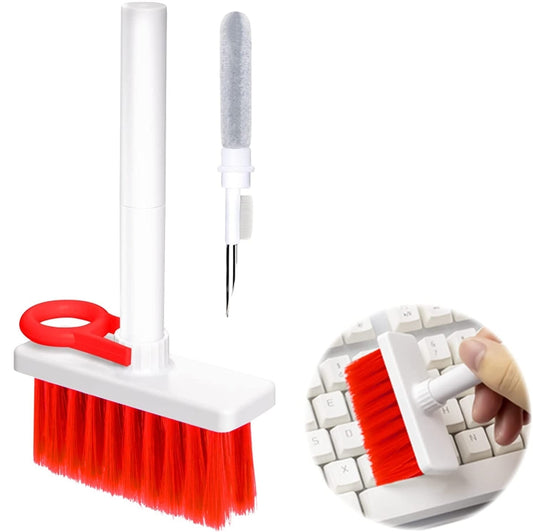 2 PCS 5 In 1 Earbud Cleaning Pen + Keyboard Cleaning Brush + Key Cap Puller(Red White) - Apple Accessories by buy2fix | Online Shopping UK | buy2fix