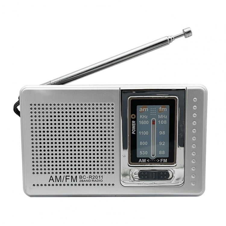 INDIN BC-R2011 AM FM Radio Pocket Mini Wide Reception Telescopic Antenna Radio(Silver Gray) - Consumer Electronics by INDIN | Online Shopping UK | buy2fix