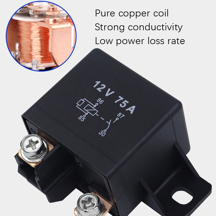 75A 12V24V 033200250 Forklift Relay Excavator Start Relay, Rated voltage: 12V - In Car by buy2fix | Online Shopping UK | buy2fix