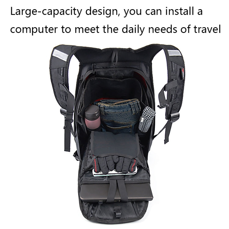 MOTOCENTRIC 11-MC-0077 Motorcycle EVA Turtle Shell Shape Riding Backpack(Black) - Bags & Luggages by MOTOCENTRIC | Online Shopping UK | buy2fix