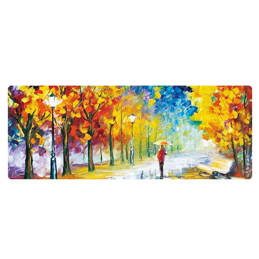 400x900x3mm Locked Am002 Large Oil Painting Desk Rubber Mouse Pad(Autumn Leaves) - Mouse Pads by buy2fix | Online Shopping UK | buy2fix