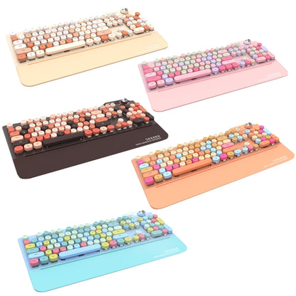 Mofii GEEZER G7 107 Keys Wired / Wireless / Bluetooth Three Mode Mechanical Keyboard, Cable Length: 1.5m(Milk Tea) - Wireless Keyboard by Mofii | Online Shopping UK | buy2fix