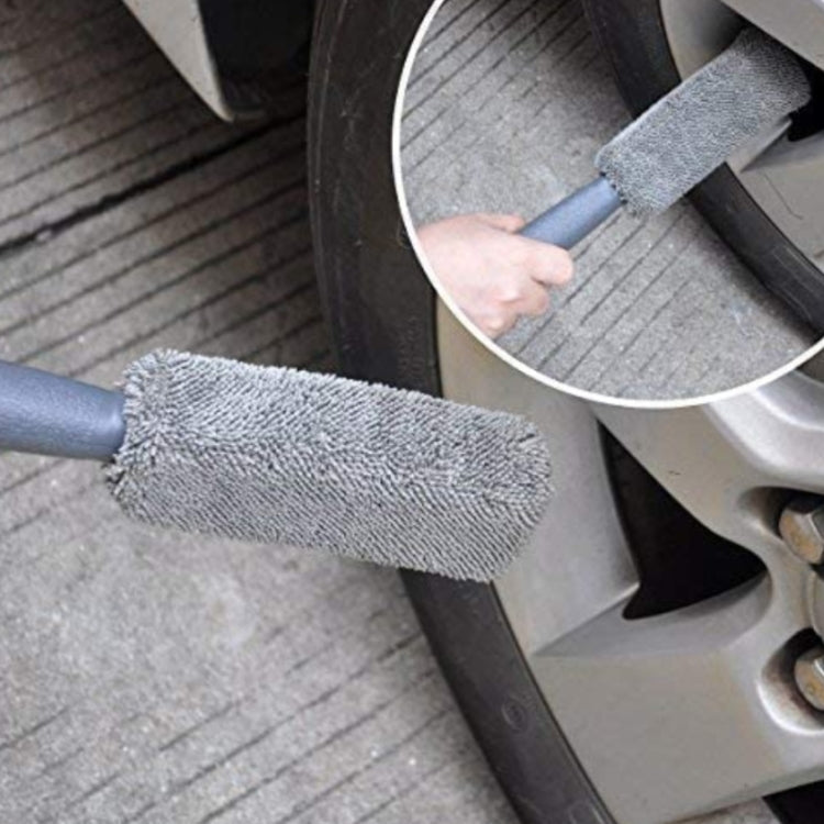 12 PCS / Set Car Wash Tool Brush Car Tires Brush Double Strand Wheel Brush(Gray) - In Car by buy2fix | Online Shopping UK | buy2fix