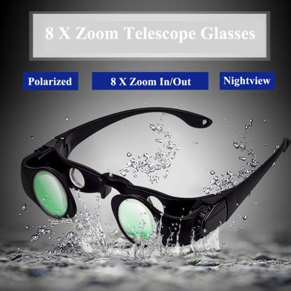 8x Fishing Binoculars Zoomable Telescope Glasses ,Style: Telescope+Yellow Clip - Binoculars by buy2fix | Online Shopping UK | buy2fix