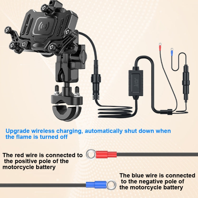 Motorcycle Bracket Crab Navigation Phone Bracket,Style： Y-type+15W Wireless Charging - In Car by buy2fix | Online Shopping UK | buy2fix