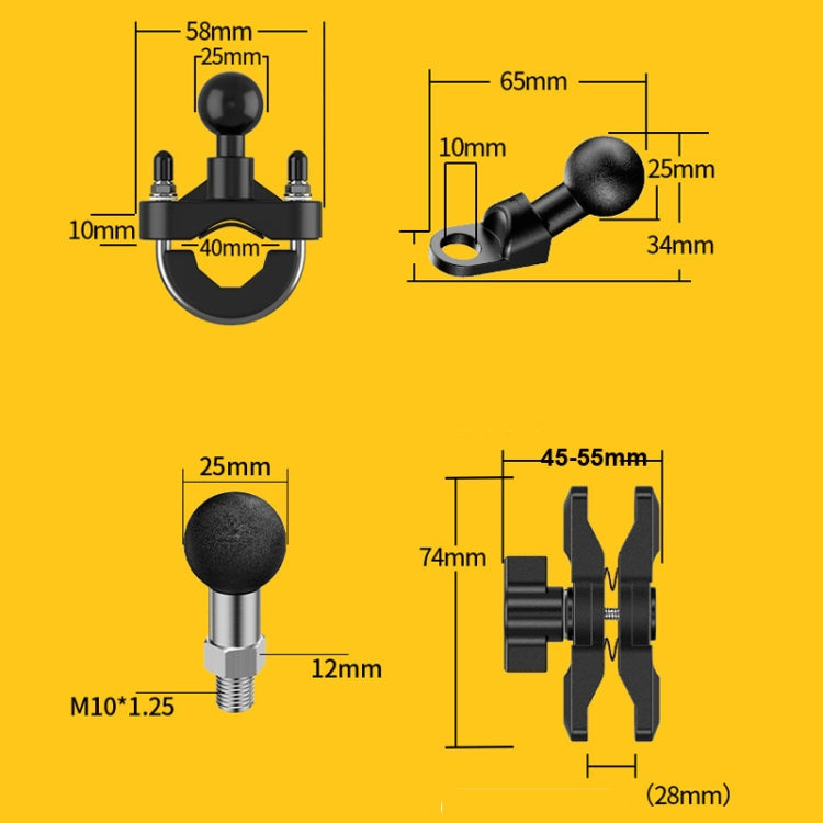 Motorcycle Bracket Crab Navigation Phone Bracket,Style： Y-type+15W Wireless Charging - In Car by buy2fix | Online Shopping UK | buy2fix