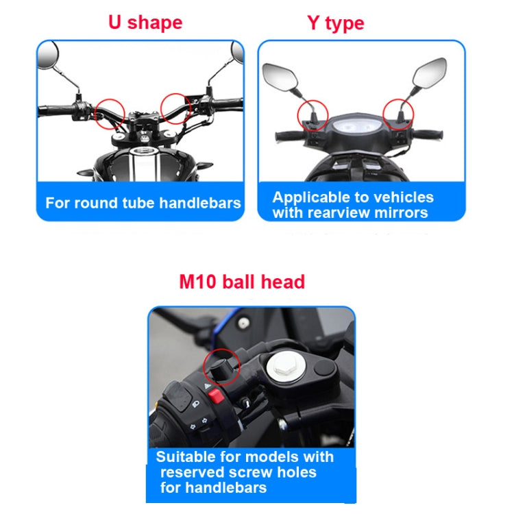 Motorcycle Bracket Crab Navigation Phone Bracket,Style： Y-type+15W Wireless Charging - In Car by buy2fix | Online Shopping UK | buy2fix