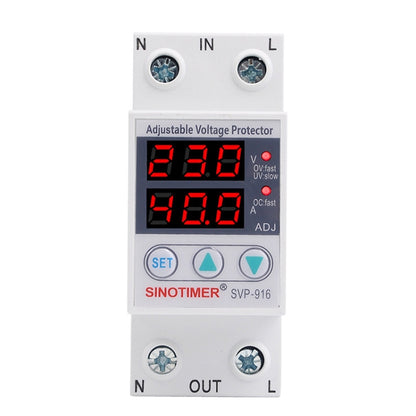 SINOTIMER SVP-916 Adjustable Self-resetting Over-voltage Under-voltage Protector, Current: 40A - Consumer Electronics by SINOTIMER | Online Shopping UK | buy2fix