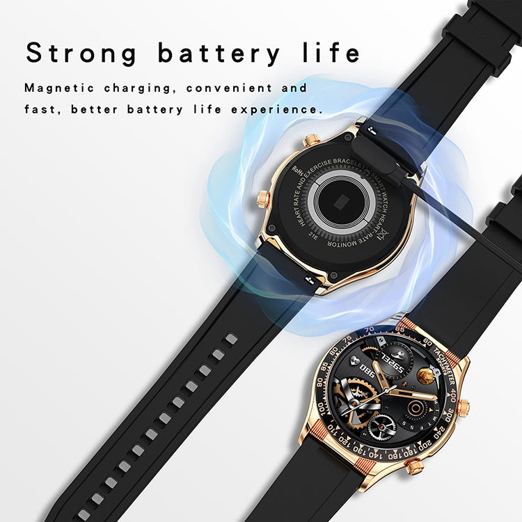 LOANIY E18 Pro Smart Bluetooth Calling Watch with NFC Function, Color: Gold Steel - Smart Watches by LOANIY | Online Shopping UK | buy2fix