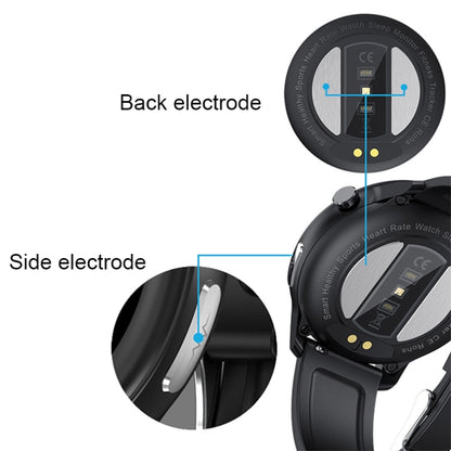 LOANIY E80 1.3 Inch Heart Rate Detection Smart Watch, Color: Black Leather - Smart Wear by LOANIY | Online Shopping UK | buy2fix