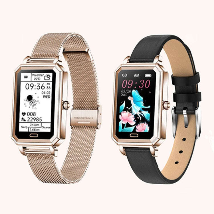LOANIY HT2 1.28 Inch Heart Rate Detection Pedometer Smart Watch, Color: Gold Steel - Smart Wear by LOANIY | Online Shopping UK | buy2fix