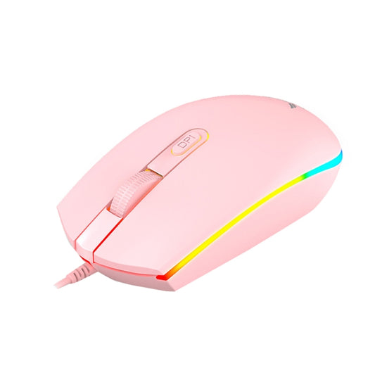 Zerodate V6 4 Keys 1600DPI Game Colorful RGB Marquee USB Wired Mouse, Cable Length: 1.35m(Pink) - Wired Mice by buy2fix | Online Shopping UK | buy2fix