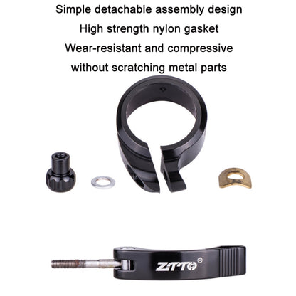 ZTTO Folding Bicycle Seatpost Clamp Retrofit Accessories, Color: 39.8mm (Black) - Pipe clamps by ZTTO | Online Shopping UK | buy2fix