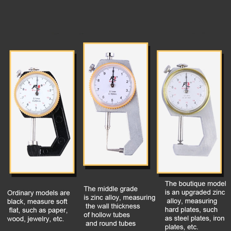 CHIXI Handheld Thickness Gauge Paper Thickness Gauge, Specification: Mid-range 0-20mm Pointed Head - Consumer Electronics by buy2fix | Online Shopping UK | buy2fix