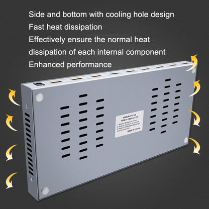 DTECH DT-7148 HDMI 2.0 1 In 8 Out 4K X 2K HD Splitter, CN Plug - Splitter by DTECH | Online Shopping UK | buy2fix