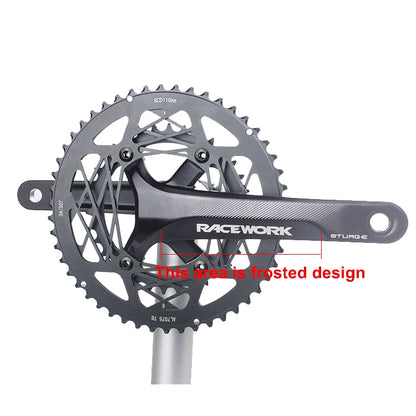 RACEWORK RKRFA Road Bike Aluminum Alloy 22-speed Crankset, Spec: 50-34T without BB - Outdoor & Sports by RACEWORK | Online Shopping UK | buy2fix