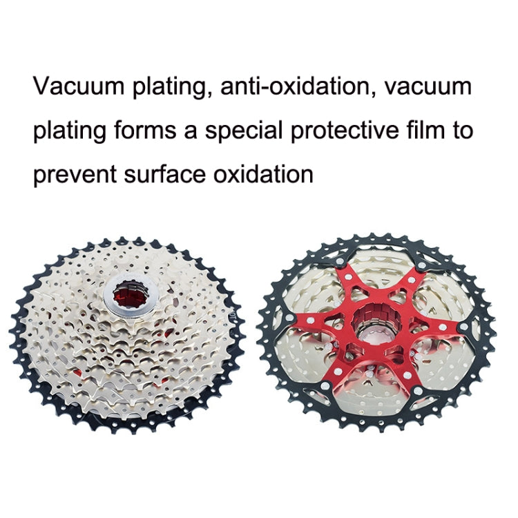 VG Sports Split Mountain Bike Lightweight Cassette Flywheel, Style: 10 Speed 42T (Silver) - Bicycle Chains & Rounds by VG Sports | Online Shopping UK | buy2fix