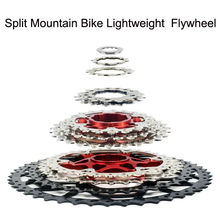 VG Sports Split Mountain Bike Lightweight Cassette Flywheel, Style: 10 Speed 42T (Silver) - Bicycle Chains & Rounds by VG Sports | Online Shopping UK | buy2fix