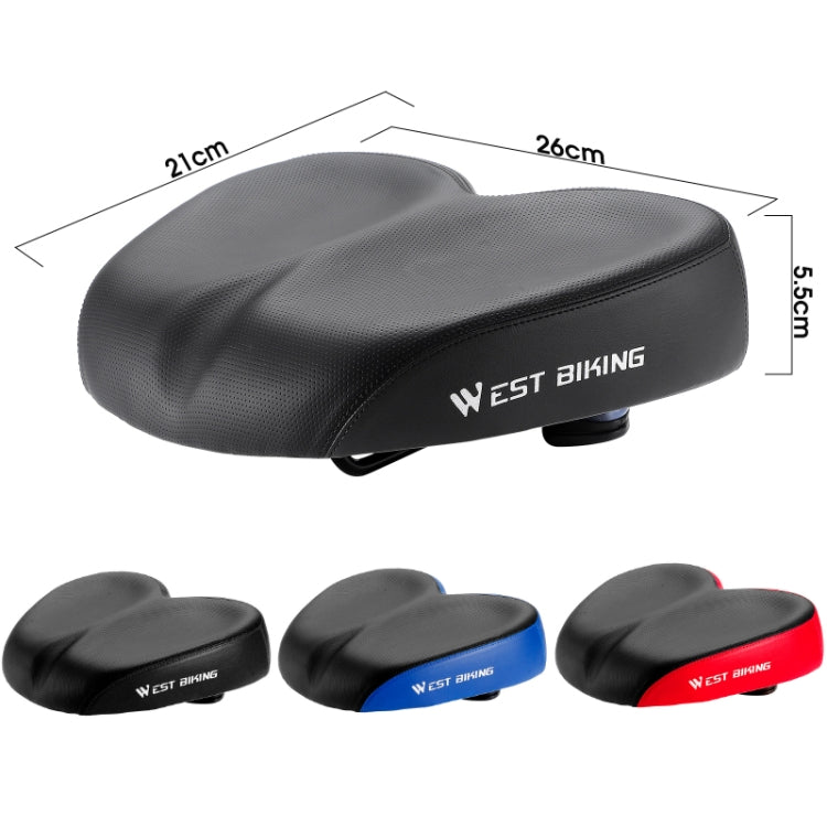 WEST BIKING Bicycle Widened And Comfortable Shock Absorbing Saddle(Black) - Outdoor & Sports by WEST BIKING | Online Shopping UK | buy2fix