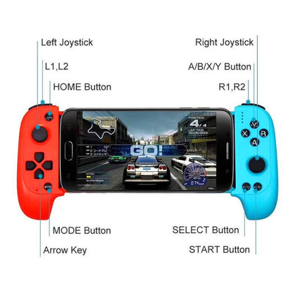 STK-7007F Wireless Bluetooth Stretch Gamepad Joystick For Android and IOS Phones(Red Blue) - Controller Gamepad by buy2fix | Online Shopping UK | buy2fix