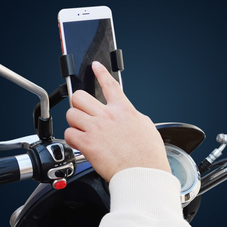 YY02 Bicycle Motorcycle Electric Vehicle Universal Mobile Phone Holder, Style: Rearview Mirror + Wrench + Screw - Outdoor & Sports by buy2fix | Online Shopping UK | buy2fix